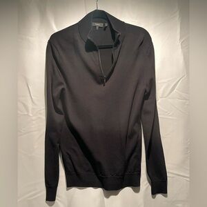 Theory Men's Zip-Up Black Sweater